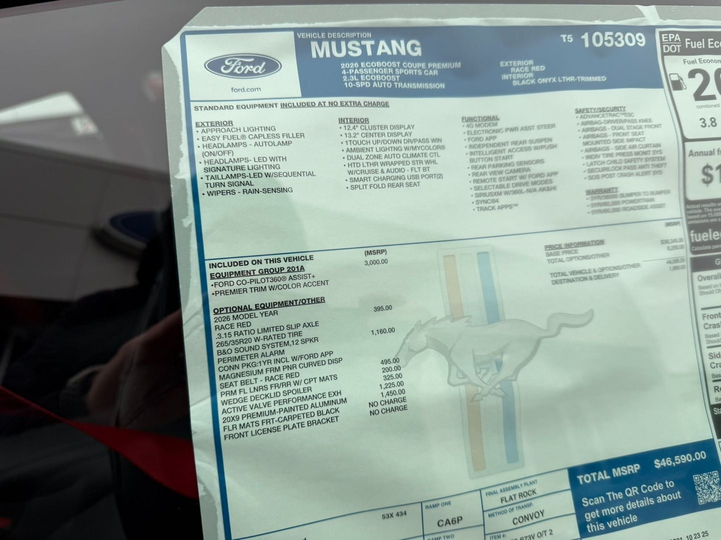 2026 Ford Mustang EcoBoost® Premium Fastback