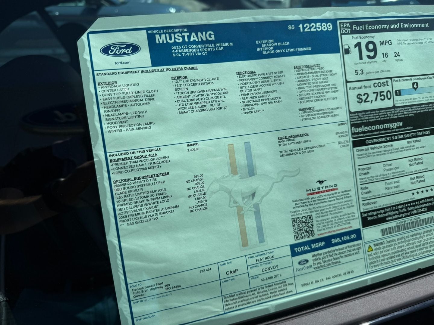 2025 Ford Mustang GT Premium Convertible