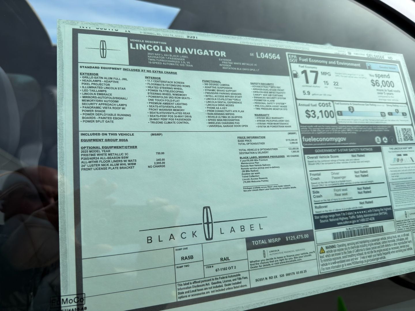 2025 Lincoln Navigator L Black Label