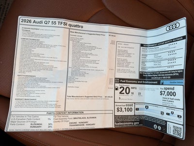 2026 Audi Q7 Prestige